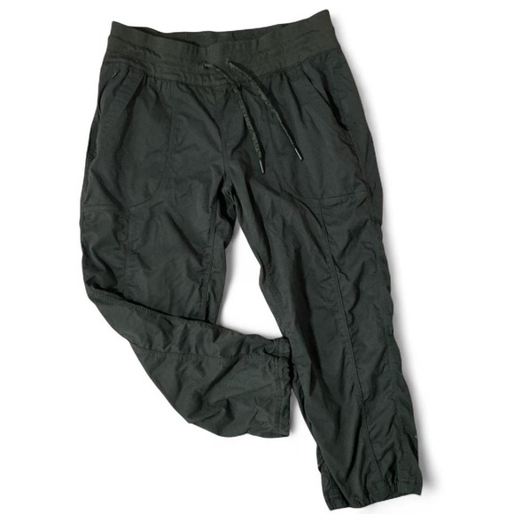 The North Face Womens Hiking Pants Crop Gray Drawstring Elastic Waist - Picture 1 of 3